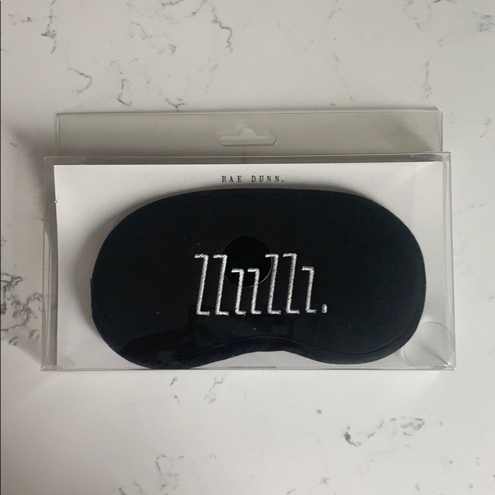 Final Sale ! Rae Dunn Black Cotton “Zzzz” Sleep Mask